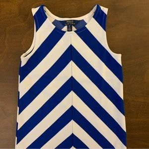 Women’s Polo Ralph Lauren Blue Label Tank Top Blue And White Size Small